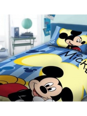 Bedsheets Set Mickey Mouse- 2 flat sheets 160X260 + pillowcase 