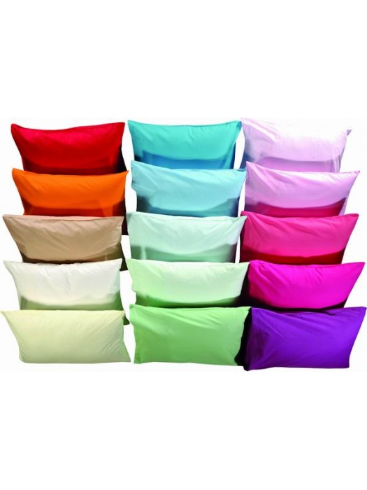 Set of Pillow Cases - 2pcs size 50X70cm - Plain Colors - 100% Cotton